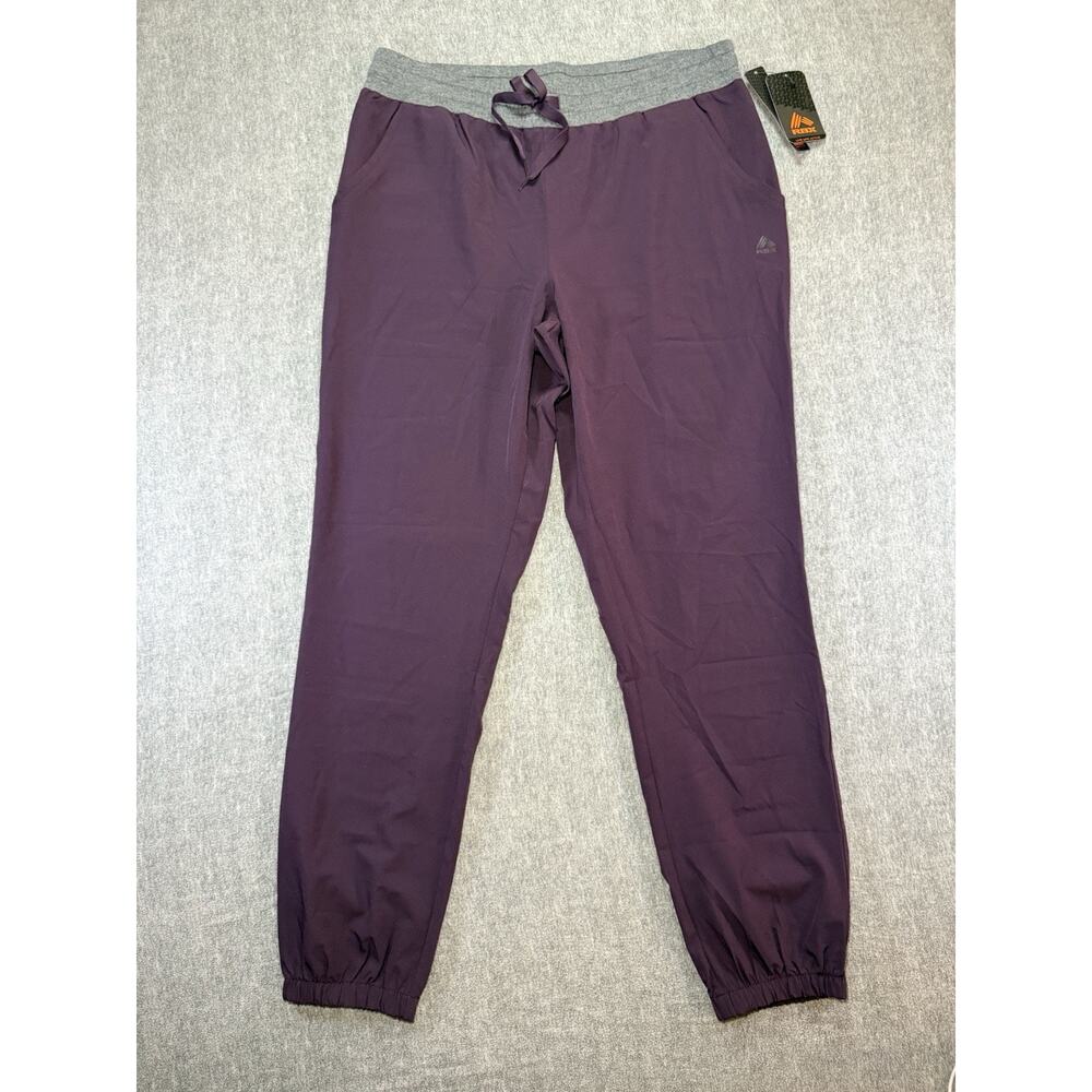 NEW RBX Women’s Joggers-Large/Maroon+Gray/Drawstring